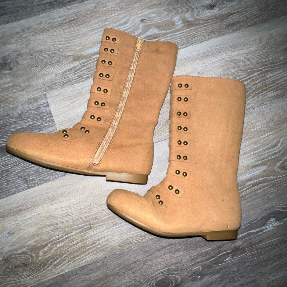Liv & Mia Military Studded Style Boots Size 2